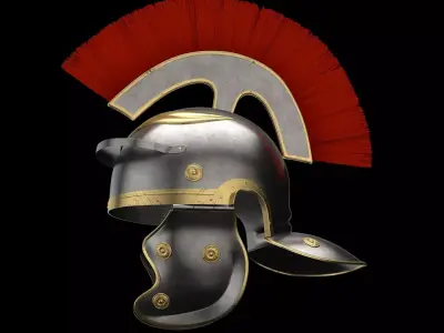 Roman legionnaire helmet Low-poly 3D model