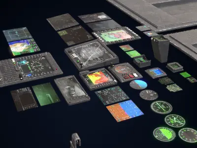 Cockpit Kitbash Set 3D model