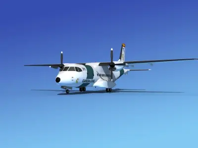 Casa CN-235 Guardia Civil 3D model