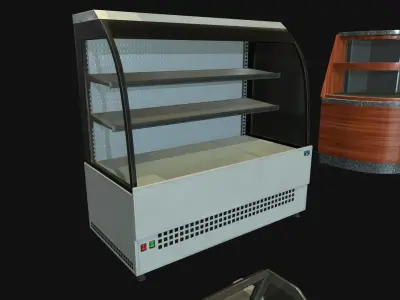 Commercial Food Display counters Low-poly 3D model
