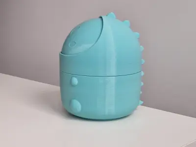 DinoChomp the Dinosaur Trash Bin 3D print model