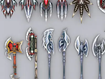 3DRT - Fantasy Arms Set  Low-poly 3D model