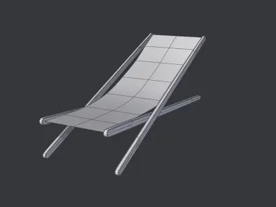 Low Poly Beach Chair Low-poly 3D model