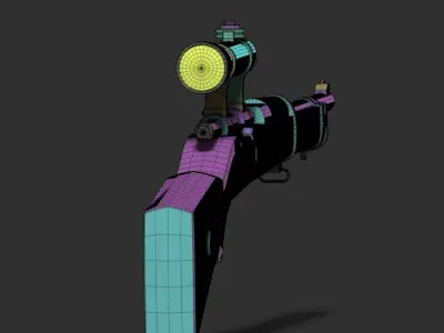 RIFLE  MAUSER GEWEHR 98  Low-poly 3D model