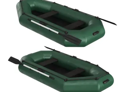 Inflatable boat 3D model