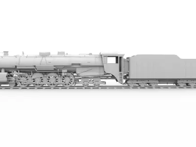 Steam locomotive 3D model