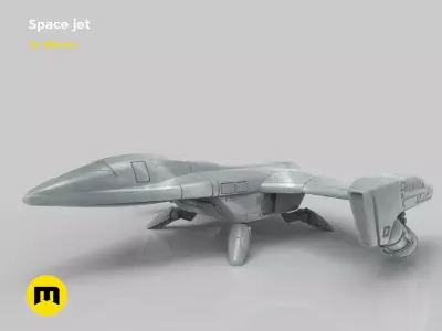 Fantasy Space Jet 3D print model