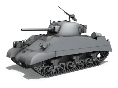 M4 Sherman MK III British army 3D model