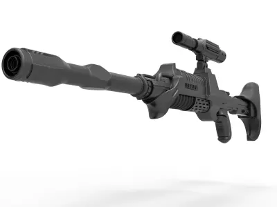 Klingon Assassin Rifle from Star Trek The Undiscovered Country 3D model