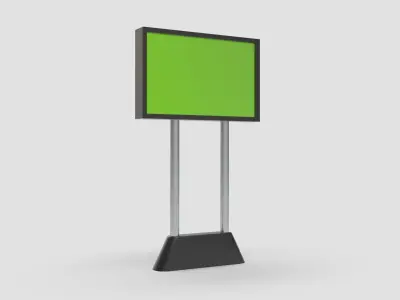 Pavement Sign Outdoor Advertising city light big TV 3D model