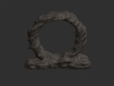 Stone Portal 1 - Base Free low-poly 3D model