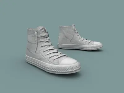 Shoes pack Low-poly 3D model