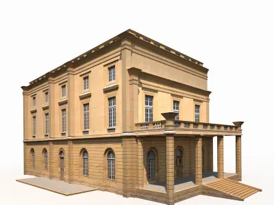 Public Building 187 Low Poly Low-poly 3D model