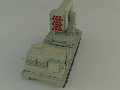 Military Russian Missle Luncher vehicle 3D model