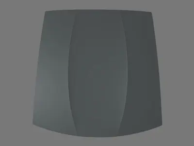 Car Bonnet 010 Low-poly 3D model