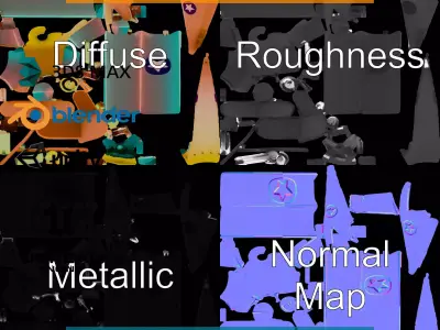 Retro Biplane model pack Low-poly 3D model