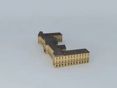 Old barracks at Sisak Free 3D model