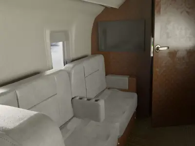 Private jet interior  3D model