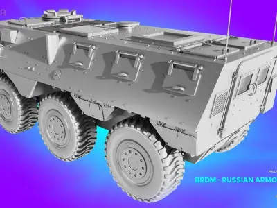 BRDM - Russian Armored Car 3D model