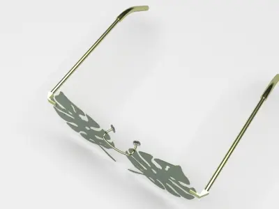 Aloha Leaf Sunglasses 3D model