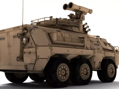 Armored Personnel Carrier Suricate Rigged Apc 3D Model  3D model