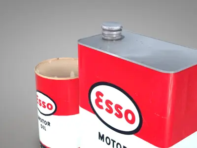 Esso Oil Can 3D model