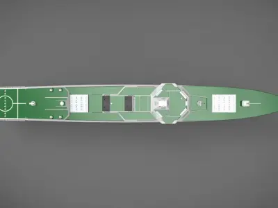 Type 055 destroyers ship 3D model