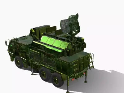 astros 2020 6x6 antiaereo avibras  Low-poly 3D model