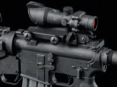 M4-M203 Low-poly 3D model