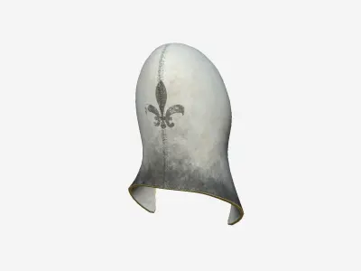 Assassin Mask A05 Gold White - Character Design Fashion Low-poly 3D model