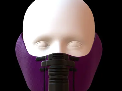 Gas mask helmet 3d model scifi Low-poly  Low-poly 3D model 569