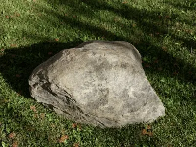  Toned Smooth Large Rock Boulder Model, Yellow 