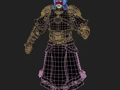 Armor of Ancient Military Generals in the Ming Dynasty 3D model