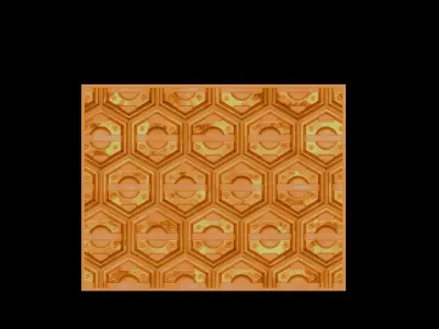 Game wall hexagon pattern low poly Free low-poly 3D model