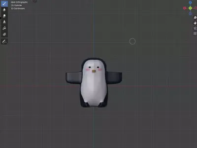 3D Penguin character Free low-poly 3D model