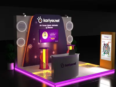 Exhibition fair stant technology 4x4 3D model