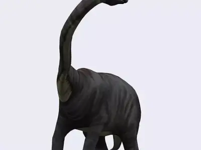 3DRT - Dinosaurs - Diplodocus Low-poly 3D model