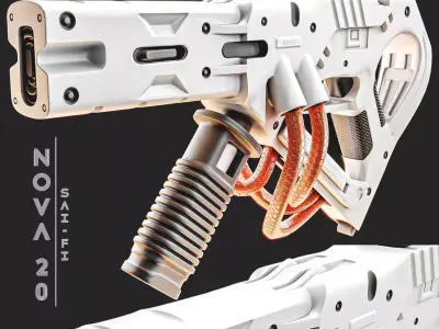 NOVA  Sci-fi Pistol   3D model