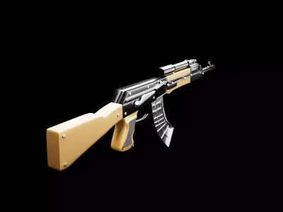 GUN MODEL Low-poly 3D model