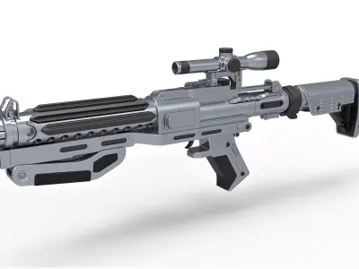 Captain Phasma Blaster rifle F-11D Star Wars The Force Awakens 3D model