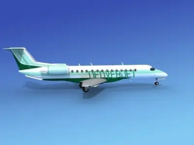 Embraer ERJ-135 Denver Express Jet 3D model