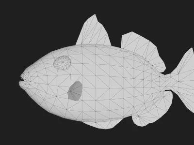 Triggerfish Low-poly 3D model