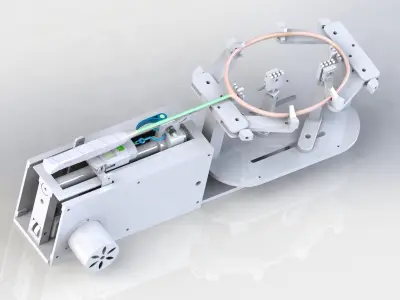 Badminton racquet threading device 3D model