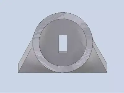 Copper tubular terminal 70mm 3D model