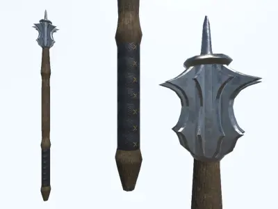 Mace Project Ready Free low-poly 3D model
