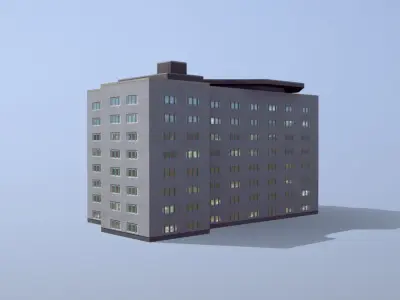  Arlanda Uppsala Hospital Low-poly 3D model