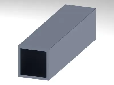 Extruded Aluminium Profile Enclosures Set for Square Tube Low-poly 3D model