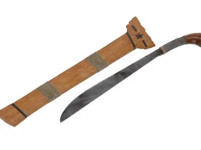  Bangkung Sword Low-poly 3D model