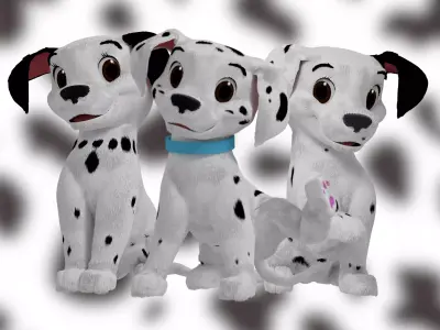 Jewel and Fidget Dalmatian Models Free 3D model