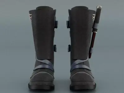 laos Game Military Boot Low-poly 3D model